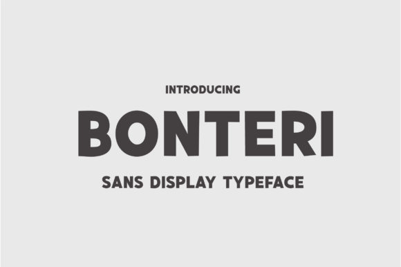 Bonteri: A Bold Display Font for Distinct Branding